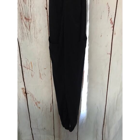 sweaty betty black karma drawstring halter jumpsuit - SIZE 10 - Picture 7 of 10